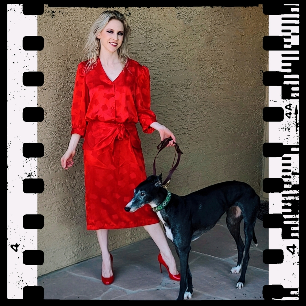 Vintage 80s Diane Von Furstenberg Red Dress